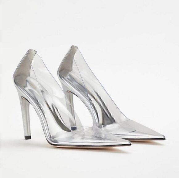 NIB Good American Cinder-F*cking-Rella Pump Glass Size 7 - Picture 1 of 3